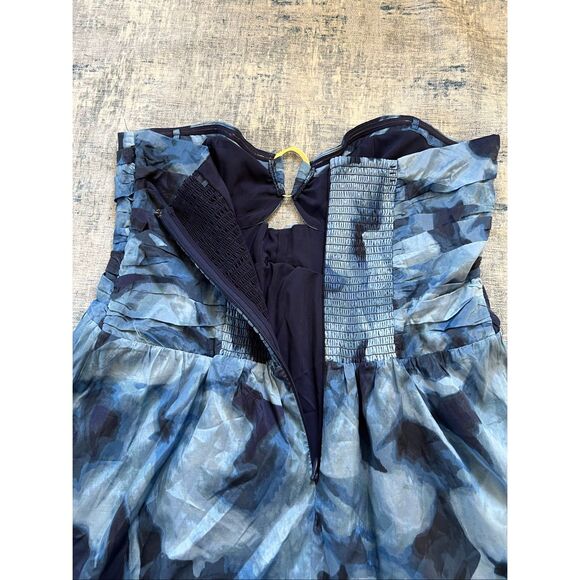 Abercrombie and Fitch Blue Pattern Strapless Hardware Cutout Maxi Dress XL - Picture 5 of 12